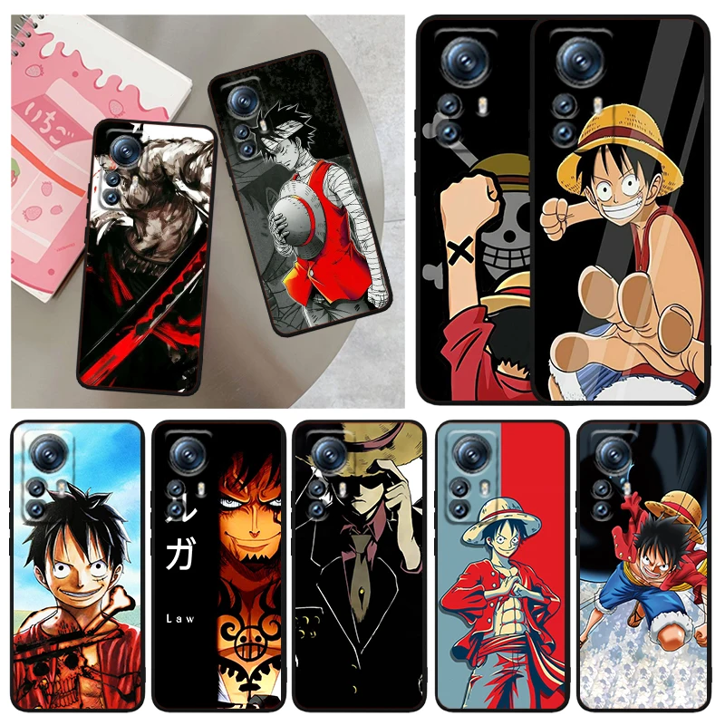 

Japanese One Piece Cute Phone Case For Xiaomi Mi 13 12T 12S 12X 12 11 11T 11i 10T 10 9 Pro Lite Ultra 5G Funda Black Cover