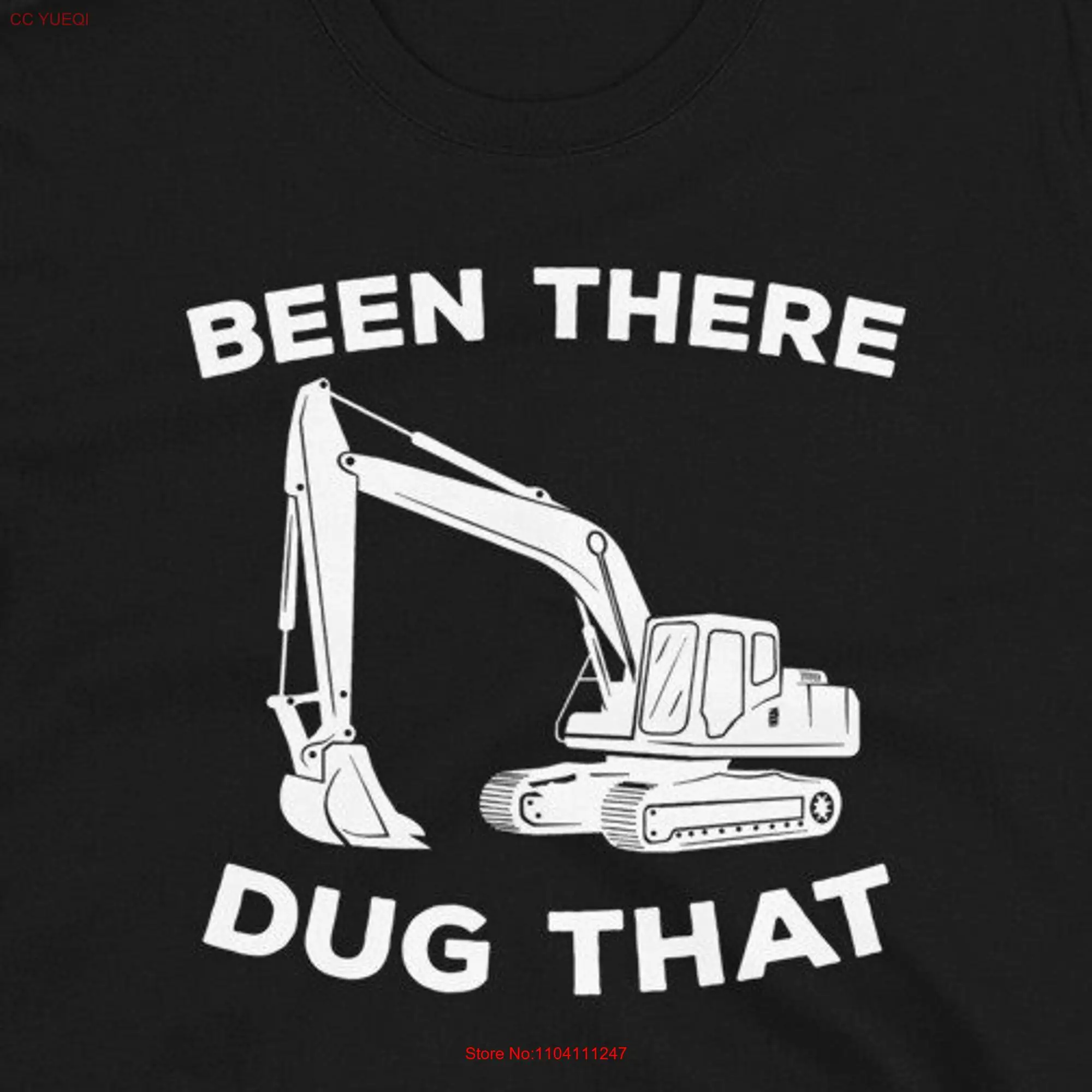 Был там выкопал экскаватор футболка оператор Забавный для строительных рабочих
