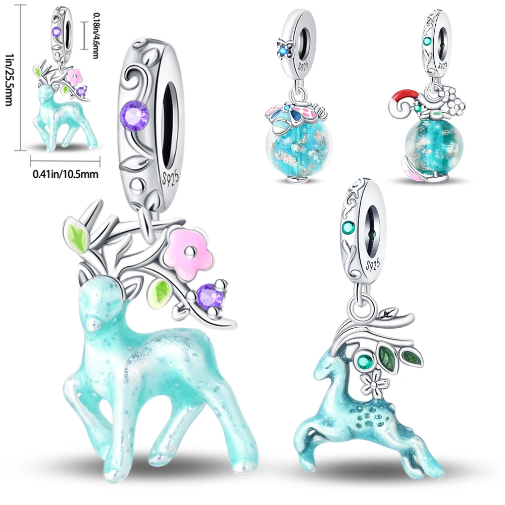 Волшебная подвеска в виде оленя из серебра 925 пробы джунглей