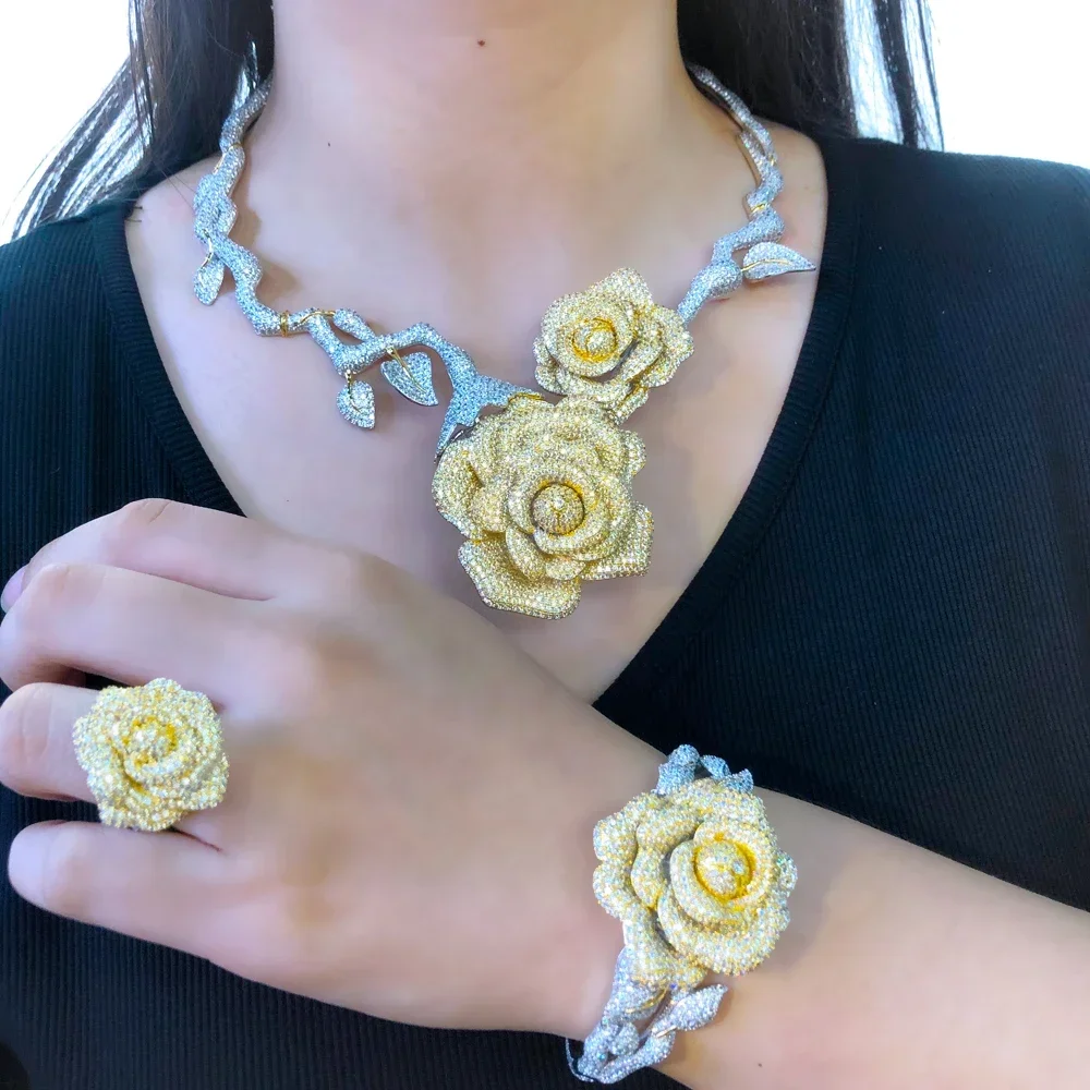 Комплект из колье серёг и кольца 4 шт.