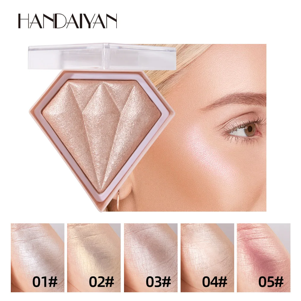 

HANDAIYAN 5 Color Highlighter Palette Makeup Face Contour Powder Bronzer Make Up Blusher Professional Brighten Palette Cosmetics