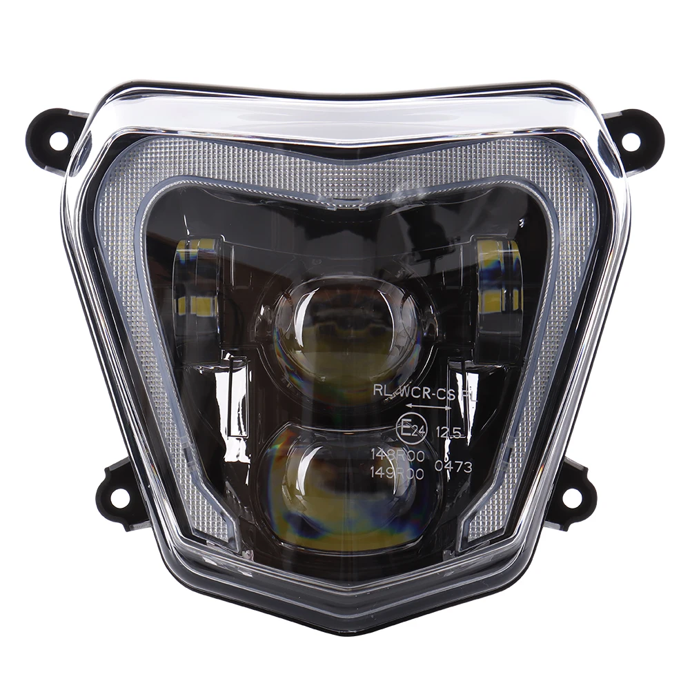 

Светодиодная фара для KTM Duke 690 R 690R 2012-2016 2017 2018 2019 E24 E-mark, лампа головного света для мотоцикла H4, лампа с DRL