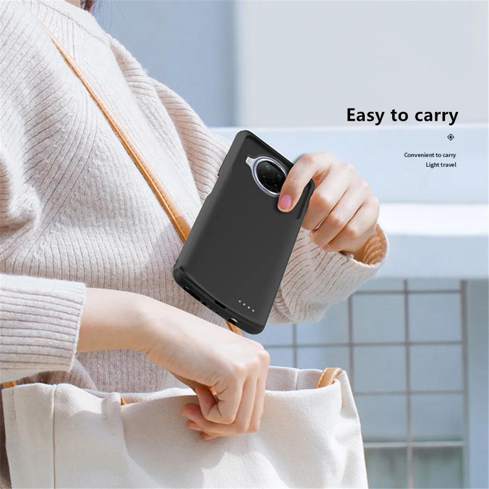 Battery Charger Cases For Xiaomi Poco X3 NFC Power bank Portable Silm Silicone Shockproof External Battery Charging Cover X3 Pro