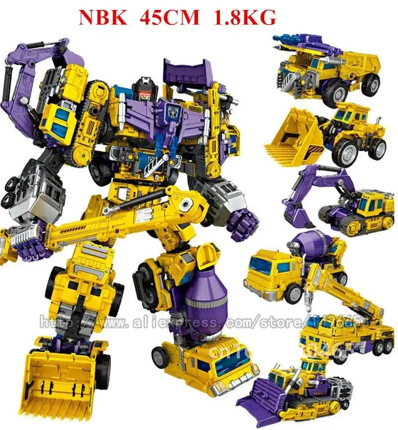 NBK Oversize 6 в 1 игрушки-трансформеры Devastator для мальчика робот-автомобиль KO G1