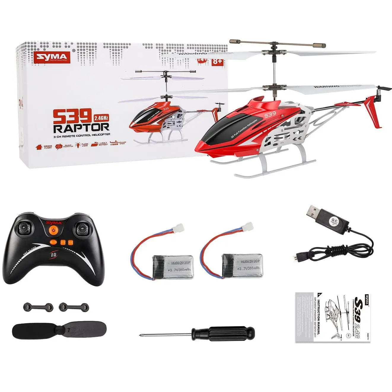 SYMA RC Helicopter S39 Aircraft with 3.5 Channel Bigger Size Sturdy Alloy Material Gyro Stabilizer and High&Low Speed Drone enlarge