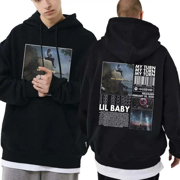 

Hip Hop Rapper Lil Baby Graphic Hoodie Men's Fashion Vintage Hooded Sweatshirt Men Casual Loose Oversized Hoodies Man Pullovers