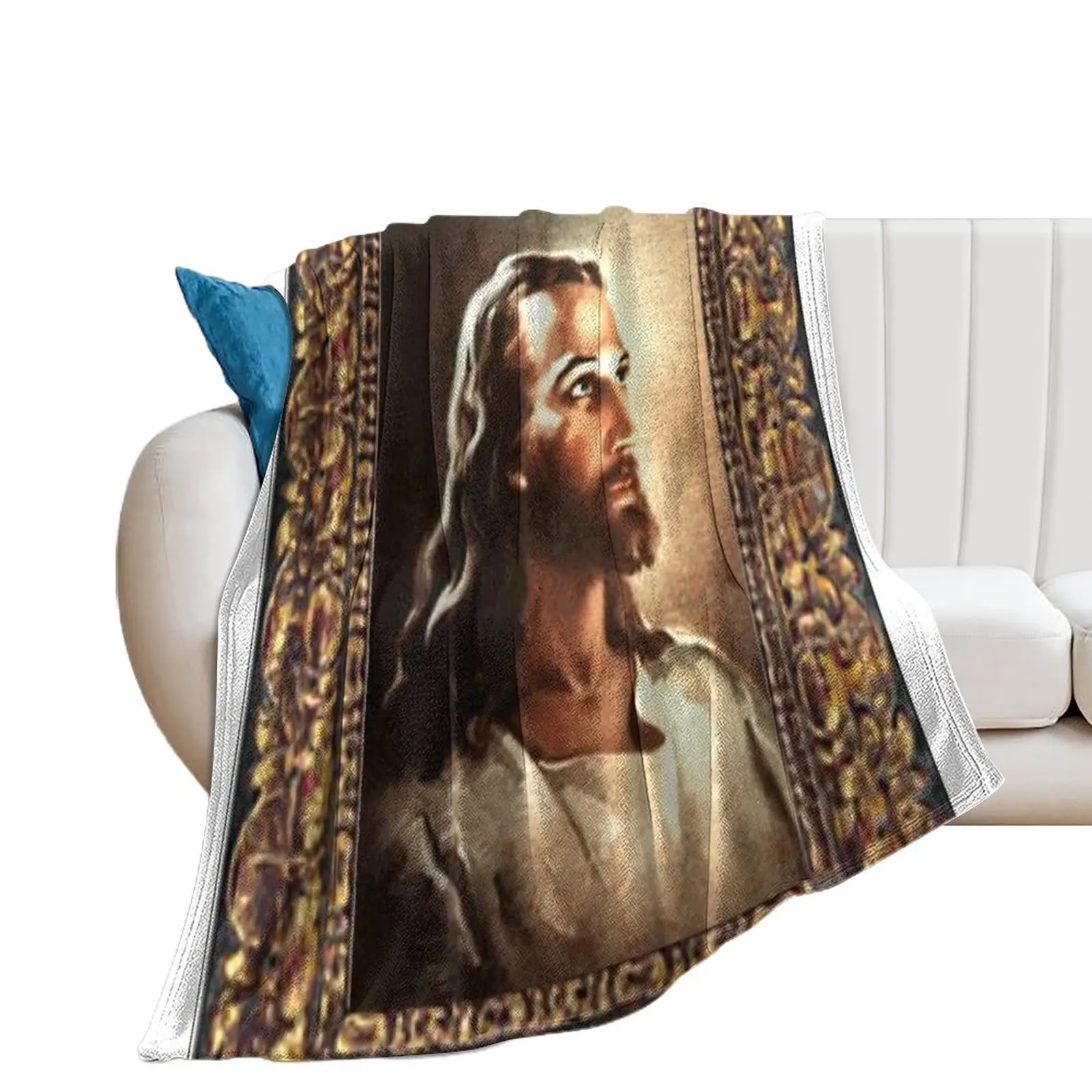 WARNER SALLMAN'S JESUS FRAMED плед