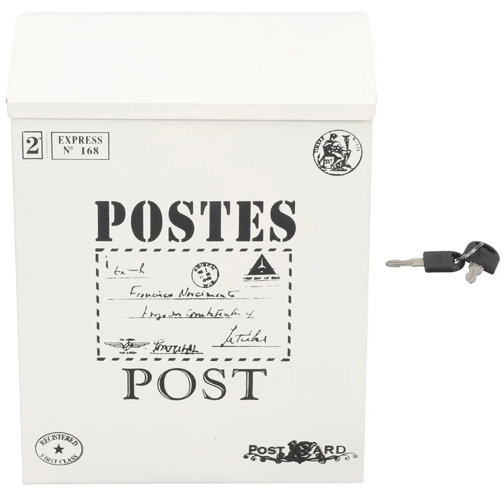 

Wall Mail Holder Wall Mount Suggestion Box Outdoor Wall Mount Post Box Wrought Iron Locking Letter Box Office