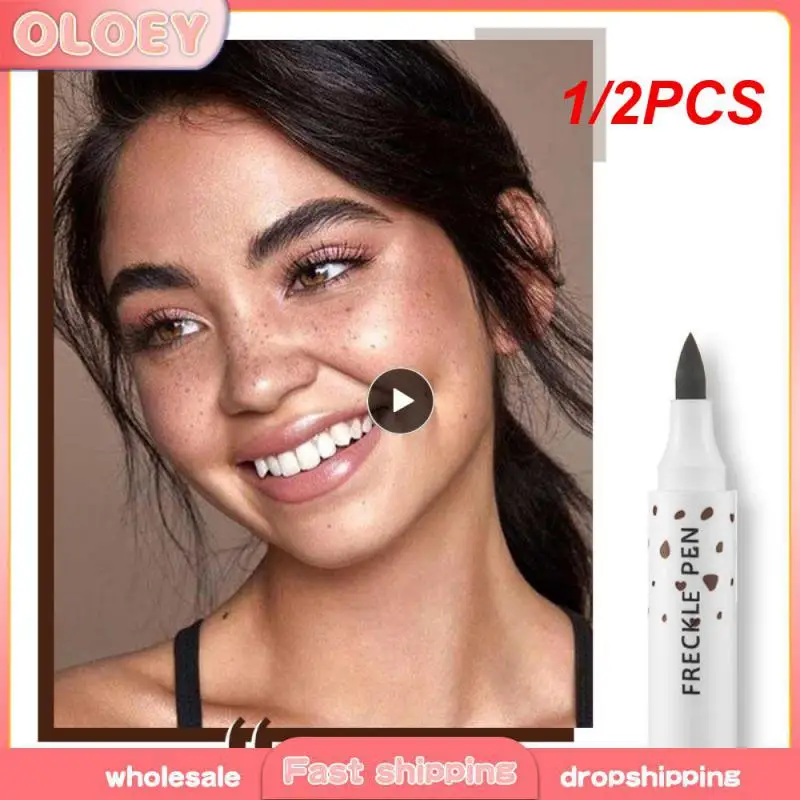 1/2 шт. натуральная ручка для веснушек мягкая коричневая водостойкая макияжа в