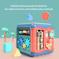 baby music toys baby activity cube musical box toy toddler toys shape sorter game toy beads cube infant educational toy for kids