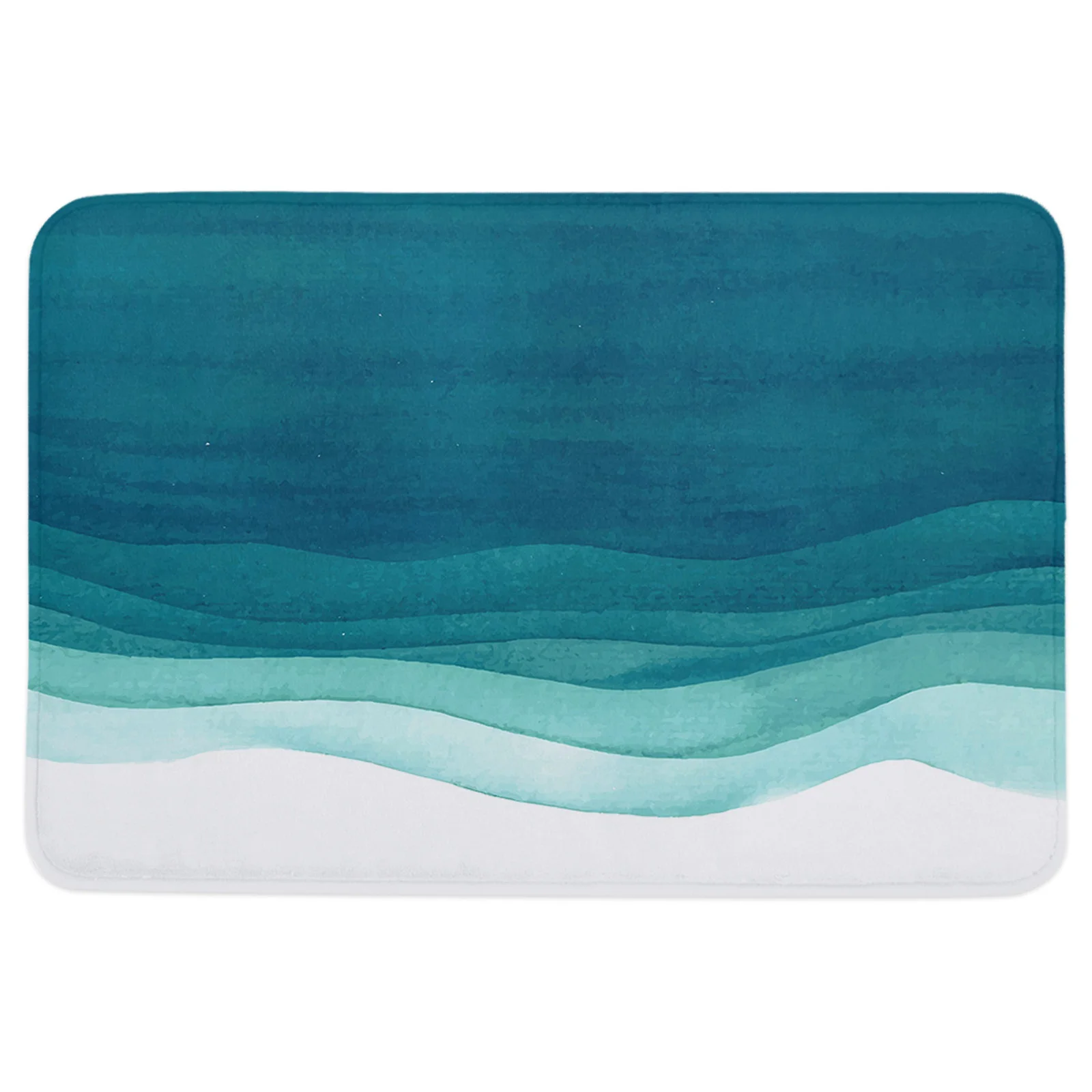 

Gradient Blue Watercolor Welcome Mat Grounding Mat Rug for Kitchen Floor Rug Bath Mat Bedroom Door Mat