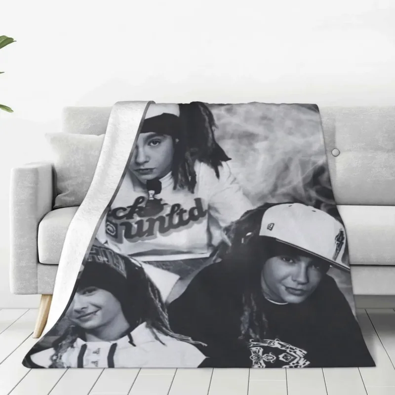 

Warm Soft Blanket Picnic Tom Kaulitz Throw Blanket Guitarist Music Flannel Bedspread Couch Chair Graphic Sofa Bed Cover