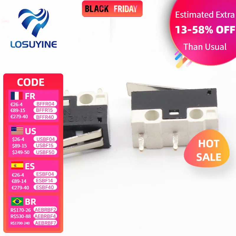 

LOSUYINE Микропереключатели мгновенного действия 10 шт.