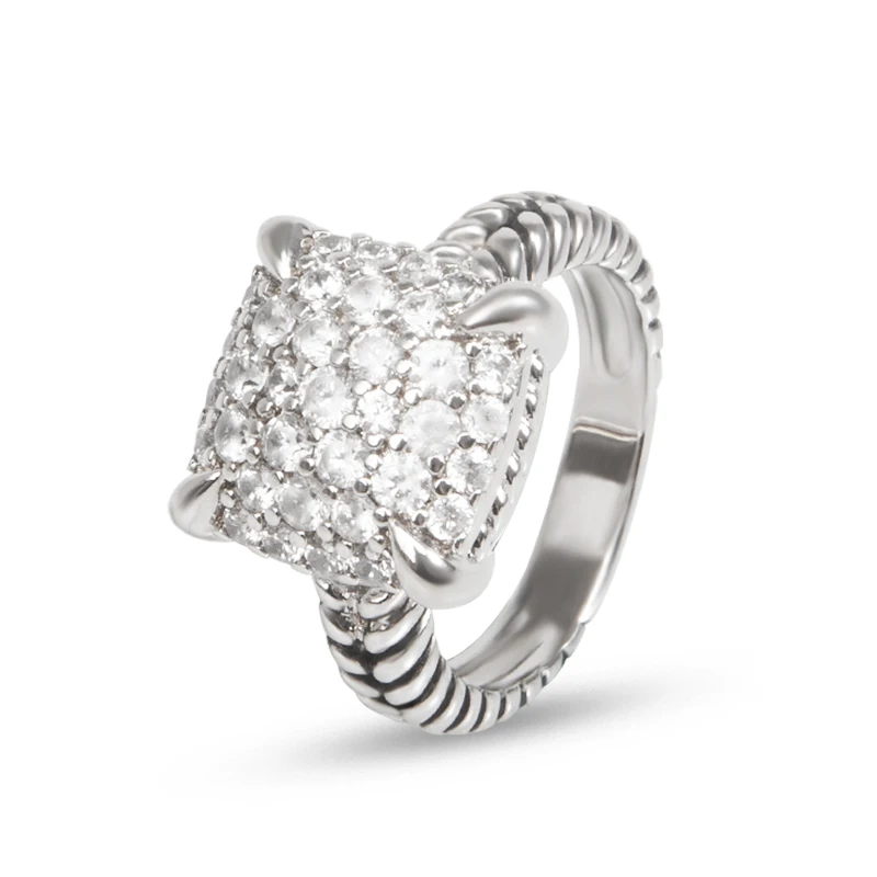 

Diamond Rings Brand Jewelry Women Rings Wedding Engagement Vintage Zircon Unisex Party Jewelry Rings Banquet Accessories Gift