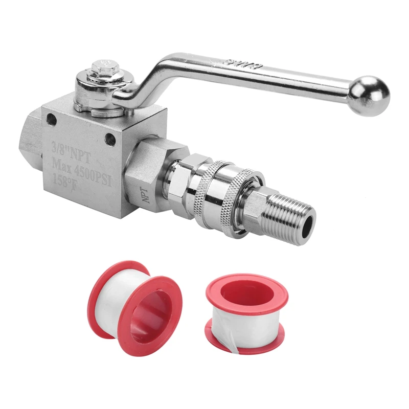 

Набор шаровых кранов для мойки высокого давления, 3/8 дюйма, 4500 Psi