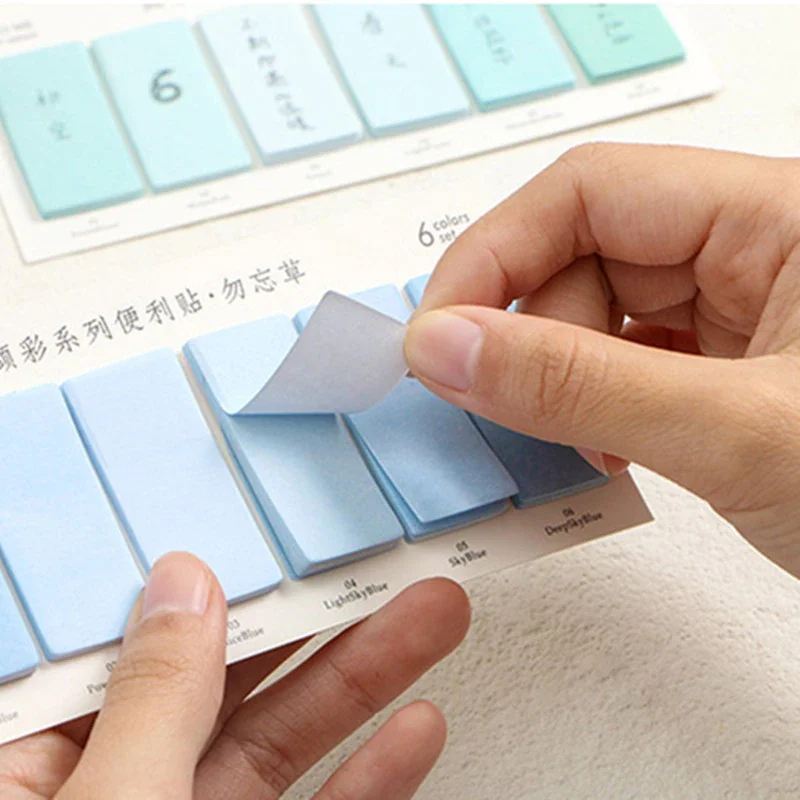 

New 120 Sheets/pad Water Color Notebook Planner Bookmark Sticky Notes Marker Index Pad Tab Memo Flag Labels Stickers