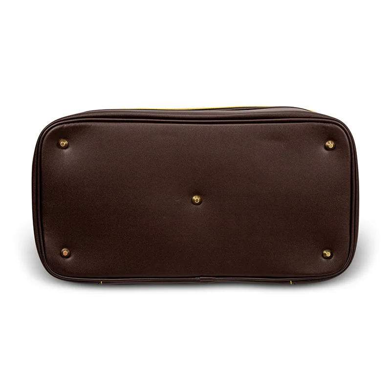 Playeagle PU Leather Woven Golf Boston Bag Gym Sports Luggage Tote Duffle Bags For Men