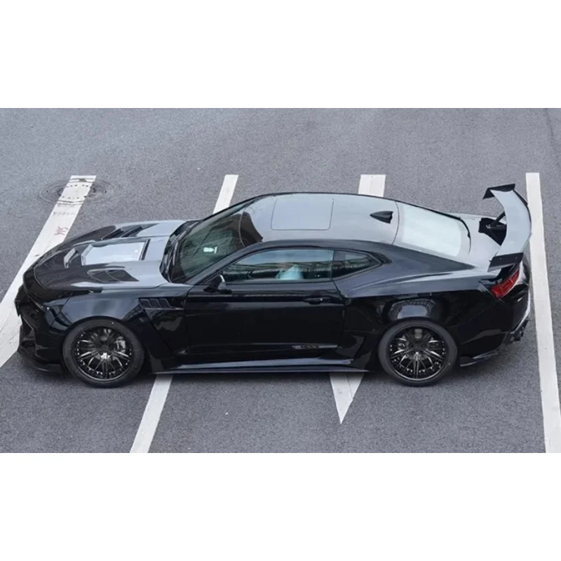 Фото Заводской хит продаж, комплект широкого кузова в стиле CMST для Camaro, карбоновый передний бампер, задний диффузор, спойлер, крыло, капот, подходит для нового Bod №3