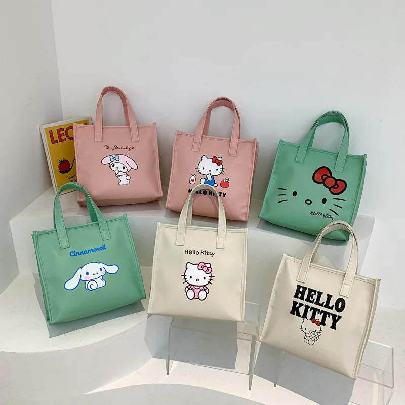 

Kawaii Sanrio Anime My Melody Hello Kitty Cute Cartoon Makeup Bag Stylish Simple Waterproof Handbag Girly Heart