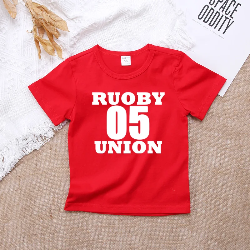 

New Cotton Print Tops Children Casual T-shirt Clothes Number Cartoon Print T-shirts 2-8y Toddler Summer Casual Tee Kids Clothes