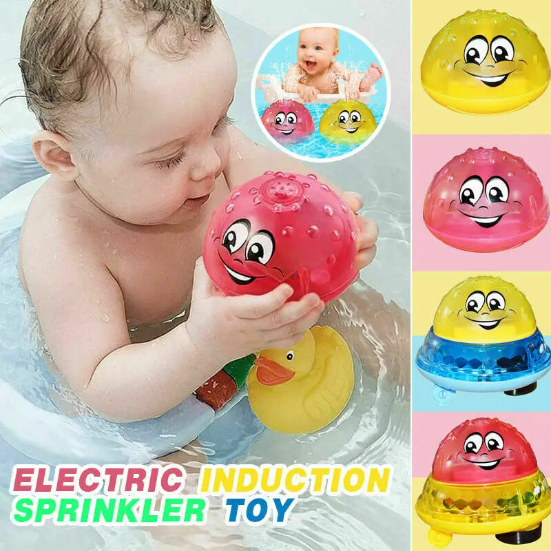 

Light Baby Bathing Toy Fun Electric Induction Sprinkler Toy Infant Bathroom Play Water Multicolor Toy Kids Gift Bath Toy