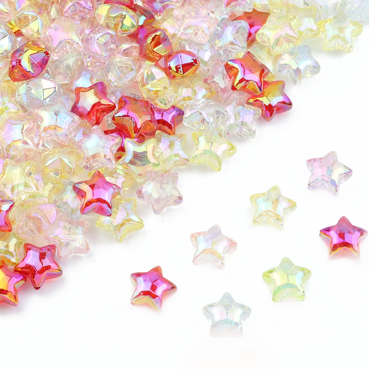 19 мм красочные пентаграммы акриловые звезды свободные бусины для ювелирных