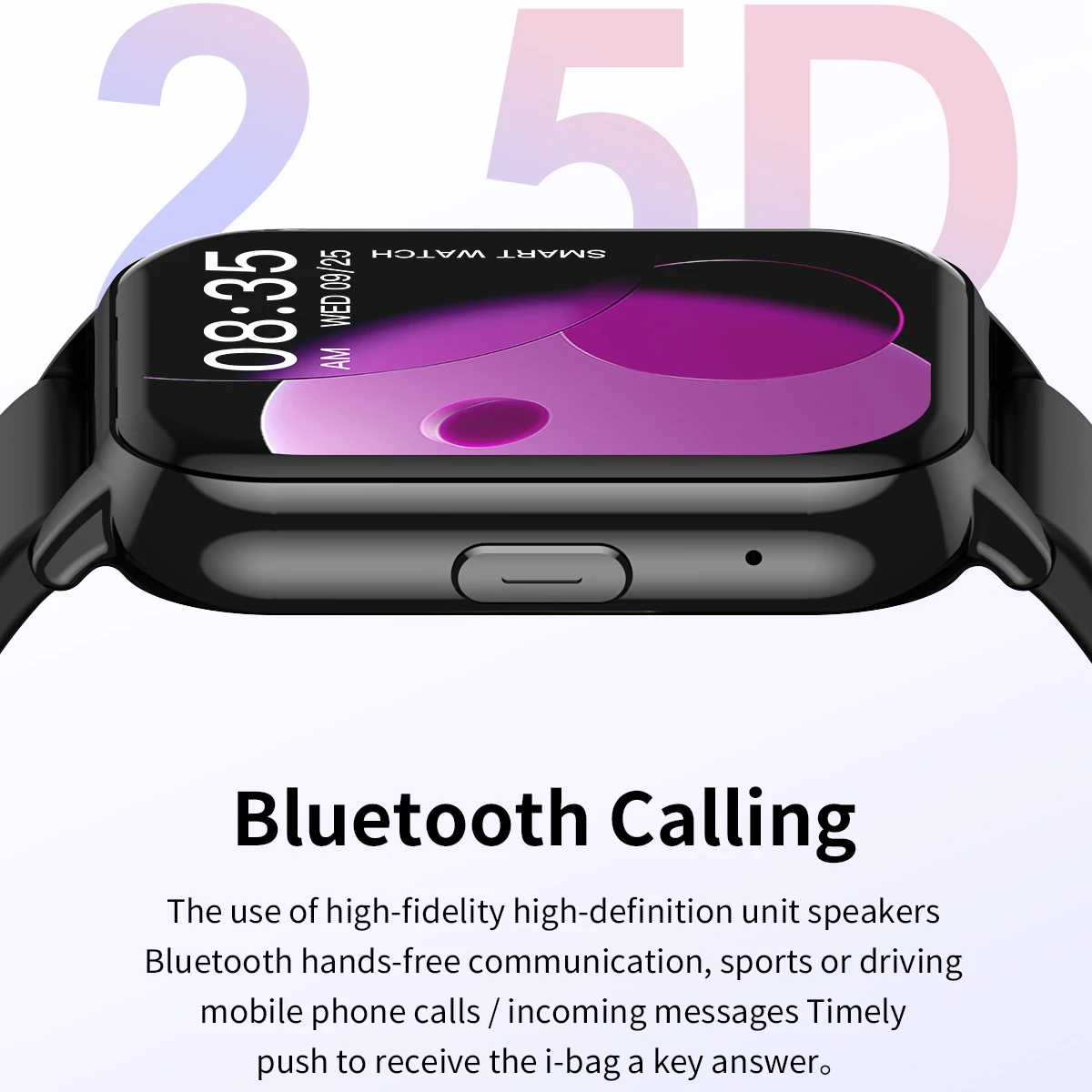 Смарт-часы 1 9 дюйма для мужчин и женщин синий зуб звонок пульс здоровье спорт