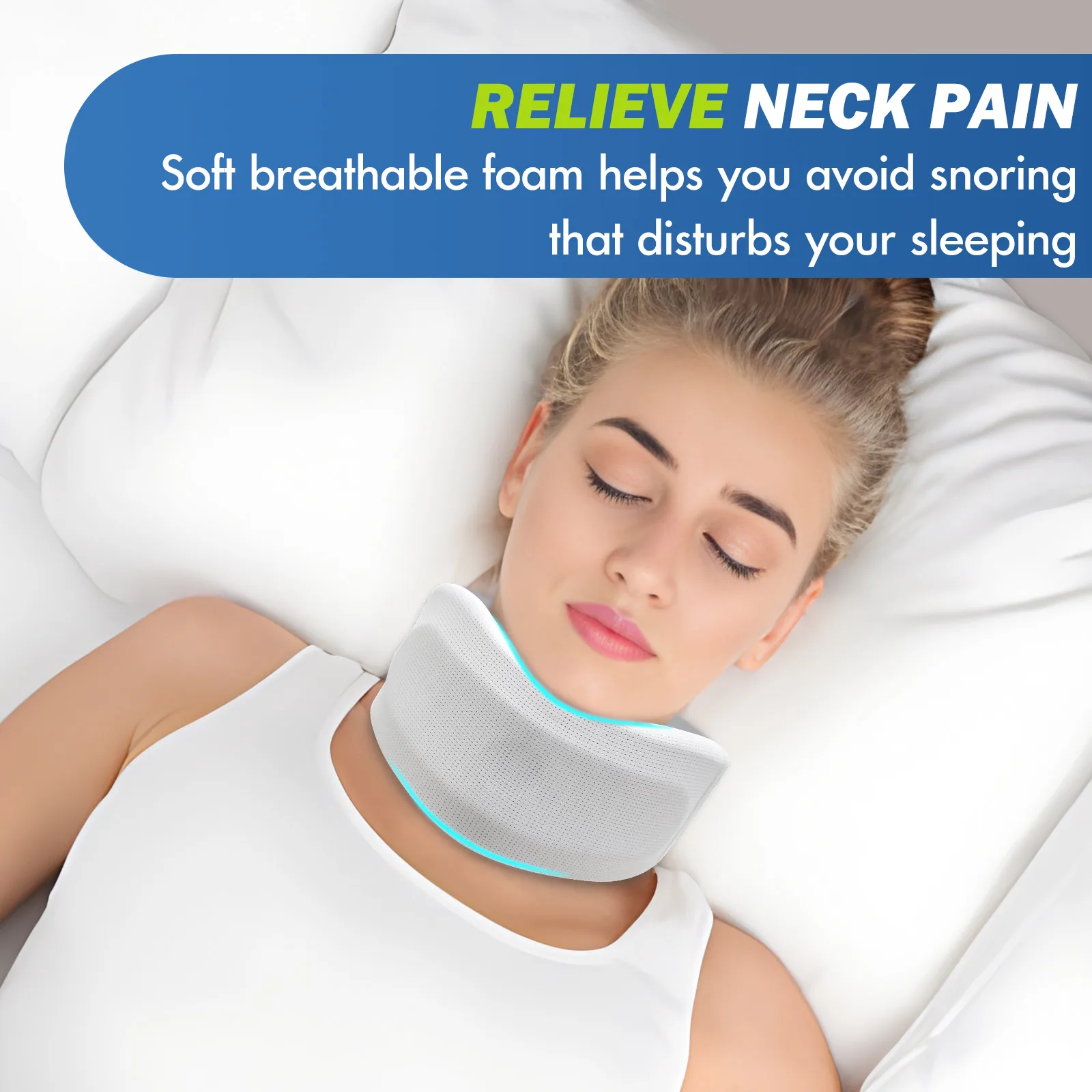 Регулируемый бандаж на шею шейный воротник с губкой защита шеи от боли и