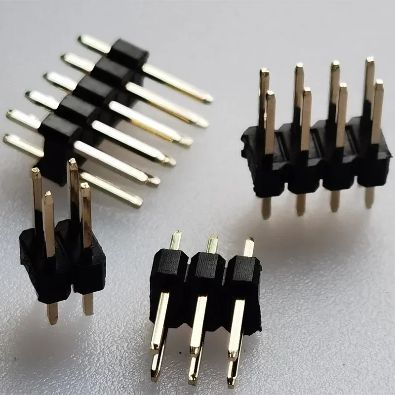1000 шт. 2 54 мм двухрядный Штекерный 0 8u ''позолоченный штырьковый разъем