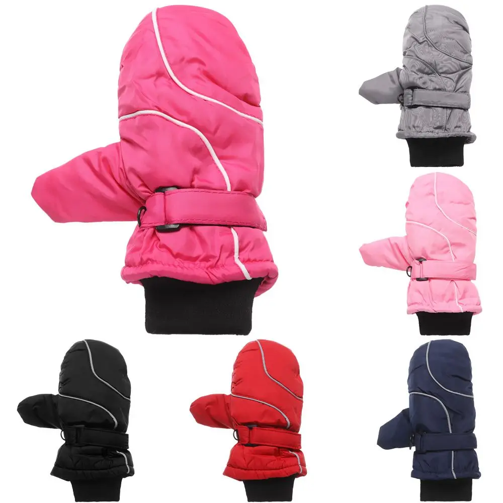 

Нескользящие плотные теплые детские зимние варежки с длинным рукавом Детские лыжные перчатки ветрозащитные водонепроницаемые для снега с...