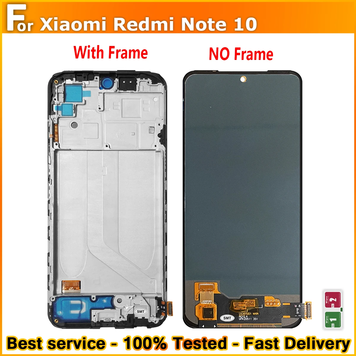 ЖК-дисплей и сенсорный датчик для Xiaomi Redmi Note 10 4G M2101K7BL M2101K7AI