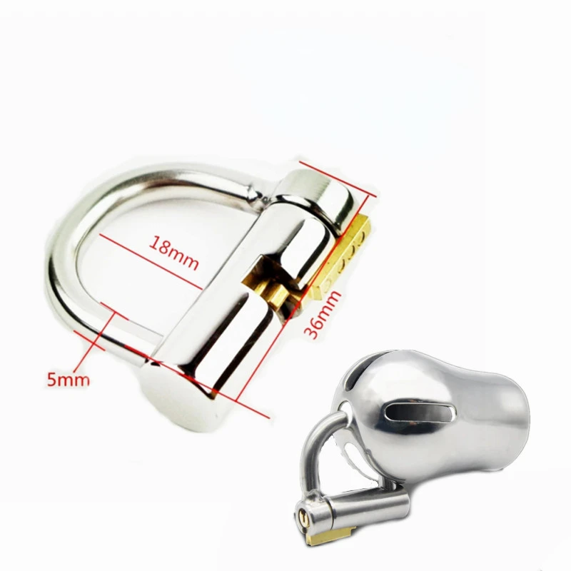 

3MM/5MM PA Locked Glans Piercing Male Chastity Device Penis Harness Restraint D-Ring PA Puncture Lock BDSM Sex Toys Accessories