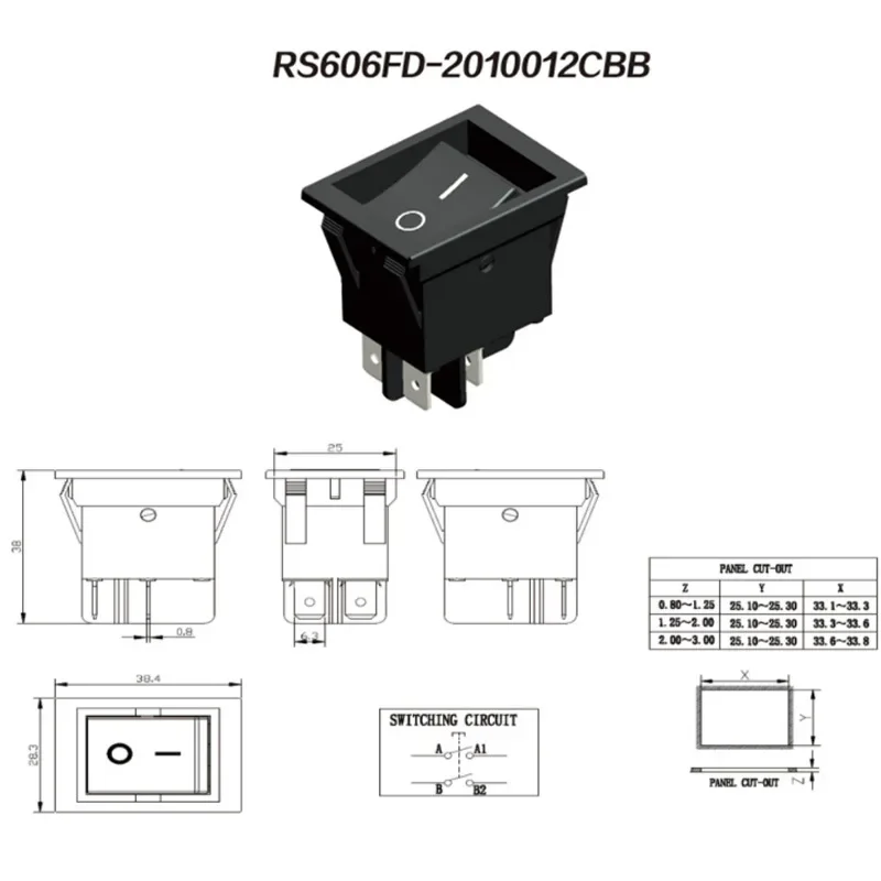 4-футовый 2-позиционный встраиваемый переключатель в форме лодки встроенный для