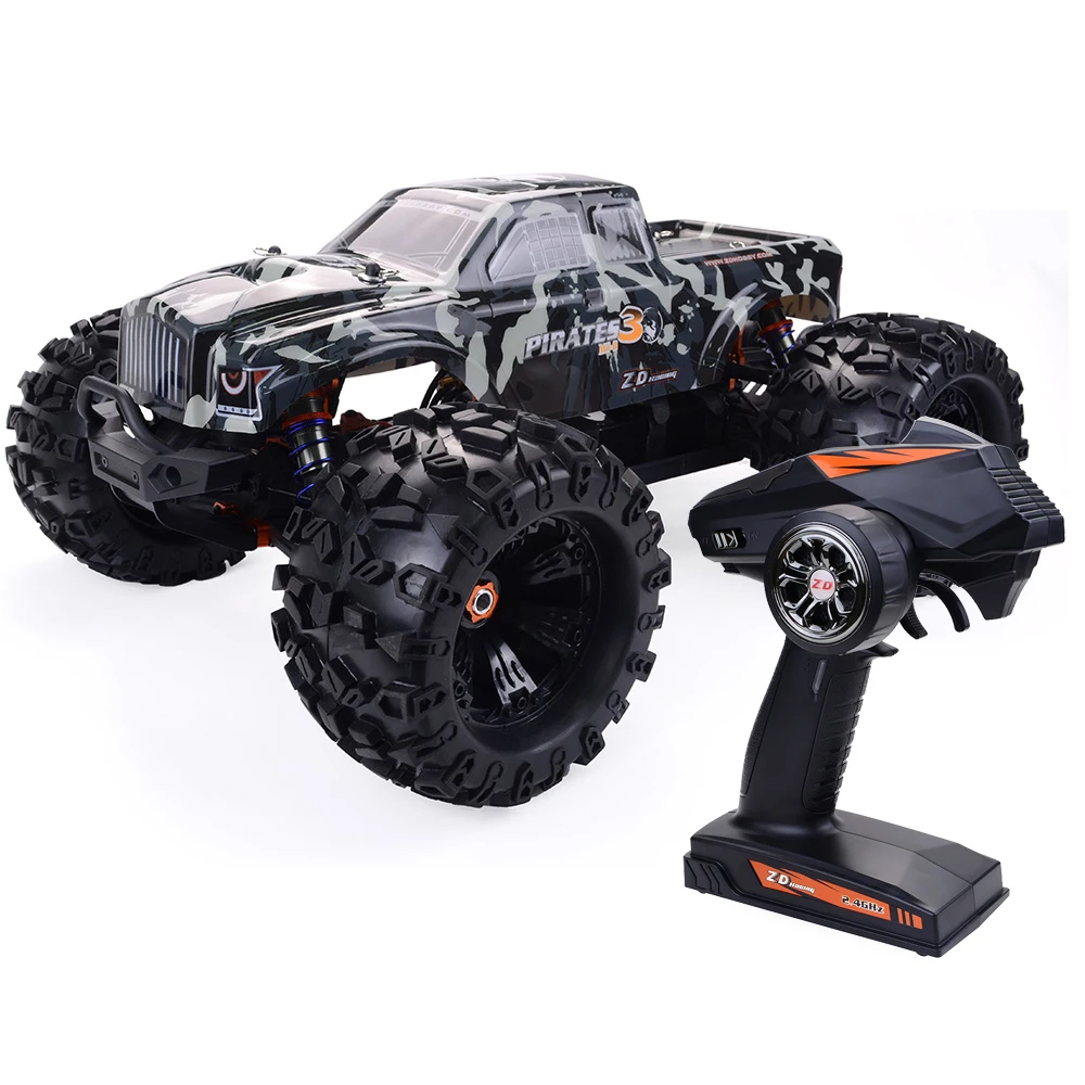 

ZD Racing 9116-V4 MT8 Pirates3 3S 2.4G 4WD 1/8 RTR MONSTER Truck Buggy Off-road Truggy Vehicle 80-90km/h 400m Distance RC Car