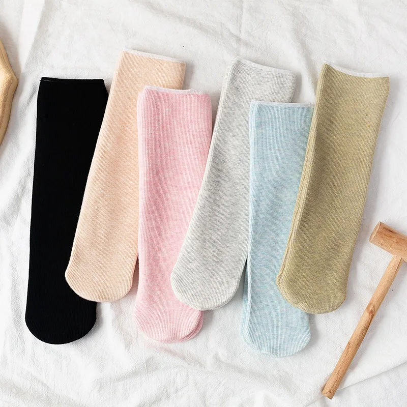 6pcs Women Winter Sock Thicken Thermal Cozy Pilling-resistant Solid Color Pile Floor Socks Cold Weather Plush Boots Tube Socks