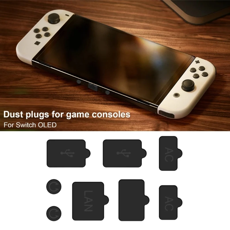 

1 Set Dust Plugs Host Dirt Protectors Charging Port Protections Slot Cover for Switch/Switch Game Console Replacement