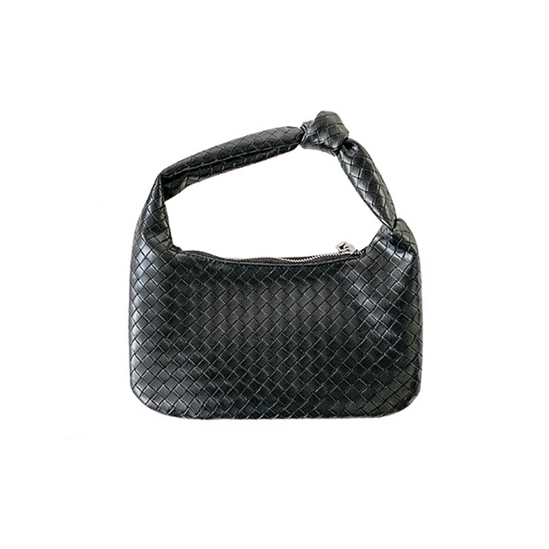 

2022 Fashion Check Women's Bag Luxury Brand Designer Zipper Women Bags Plaid Lady Shoulder Bags PU Leather Knotted Strap Handbag