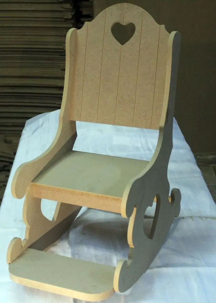 

Wooden Rocking Chair Mdf Unpainted Custom Manufacturing