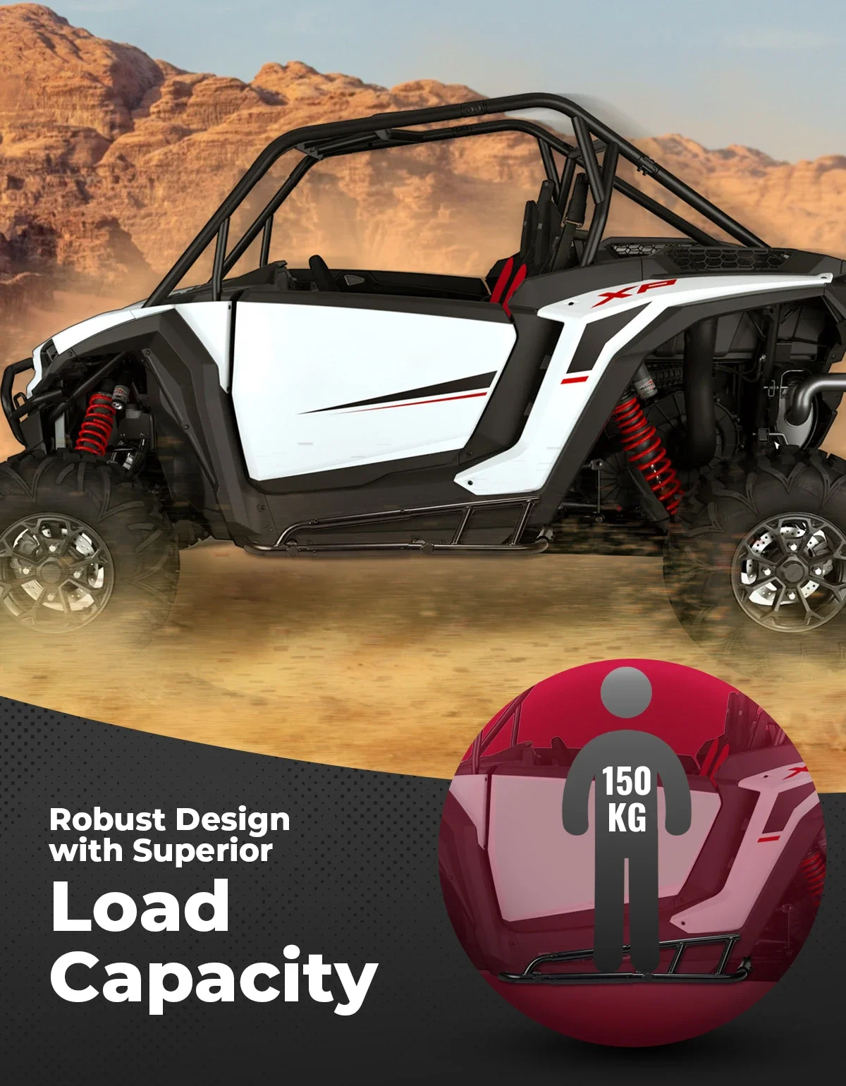 KEMIMOTO Стальные слайдеры для рок-ползунков совместимые с Polaris RZR XP 1000/ 4 1000 2024 2025 1