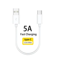 0 25m super short 5a portable charger power bank type c cable for xiaomi huawei mobile phone accessories charger usb c cable