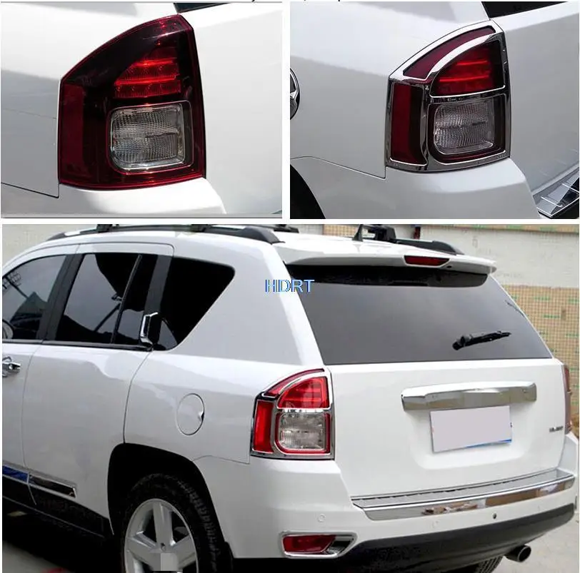 Накладка на задсветильник фару для Jeep compass 2011 2012 2013 2014 2015 хромированная рамка из