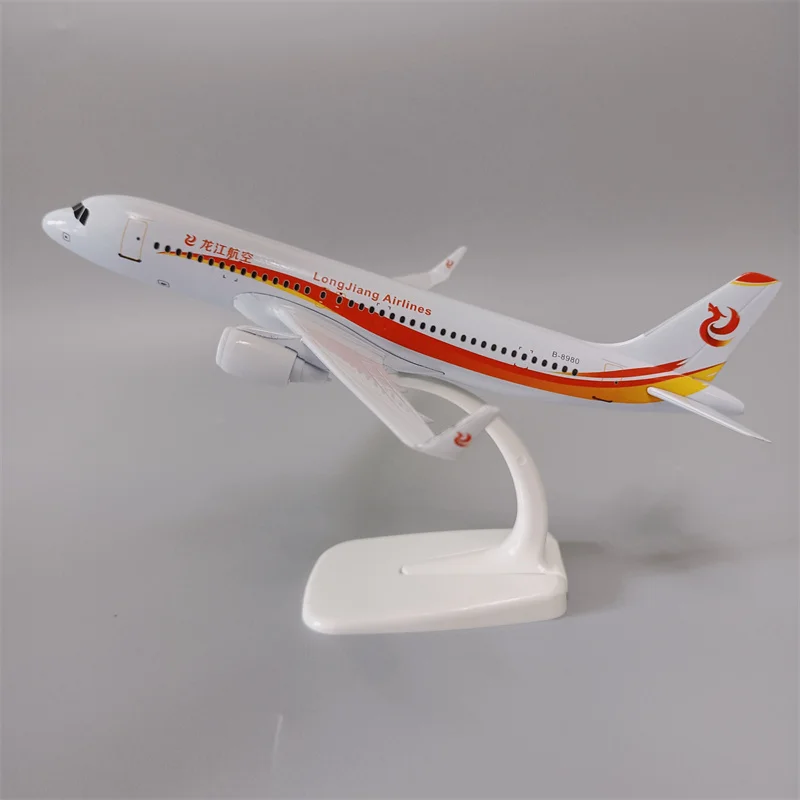 

Модель самолета из твердого металлического сплава, 20 см, China LongJiang airlines, аэробус 320 A320, модель самолета, литая модель самолета