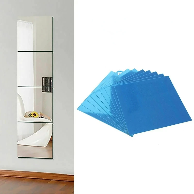 

Акриловые зеркальные самоклеящиеся наклейки на весь корпус, 30 см, квадратная Хрустальная настенная бумага, «сделай сам», 3D Переводные картинки для гостиной, ванной, домашнего декора