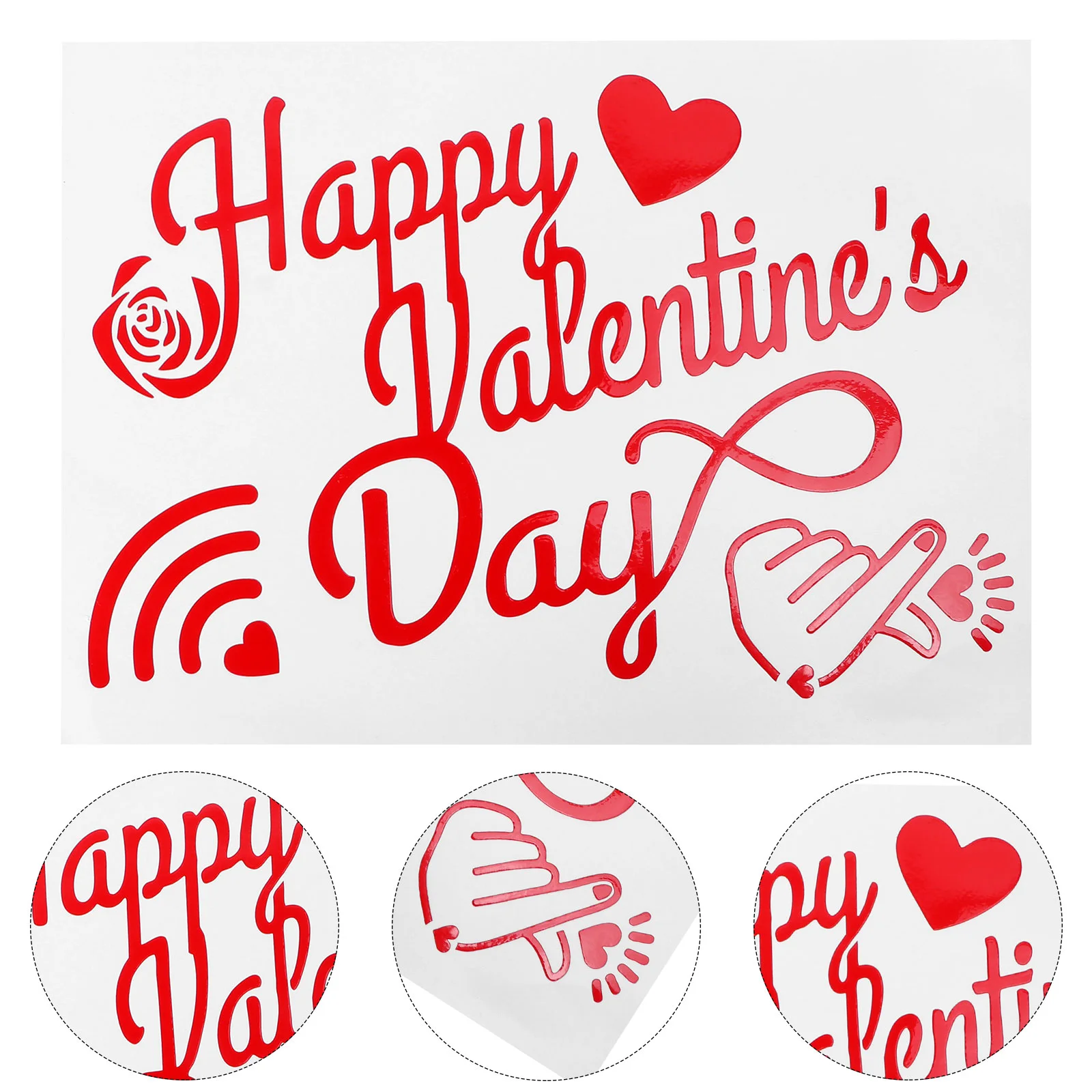 

Balloon Stickers Valentines Sticker Valentine Balloons Day Decal Party Love Decals Paster Heart Decor Decorative S Wedding Red