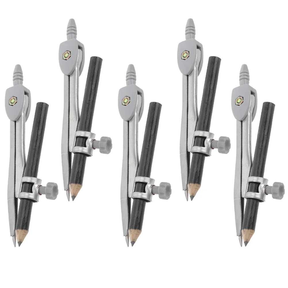 

5Pcs Math Compass Drafting Tools Geometry Circle Drawing Compass for School