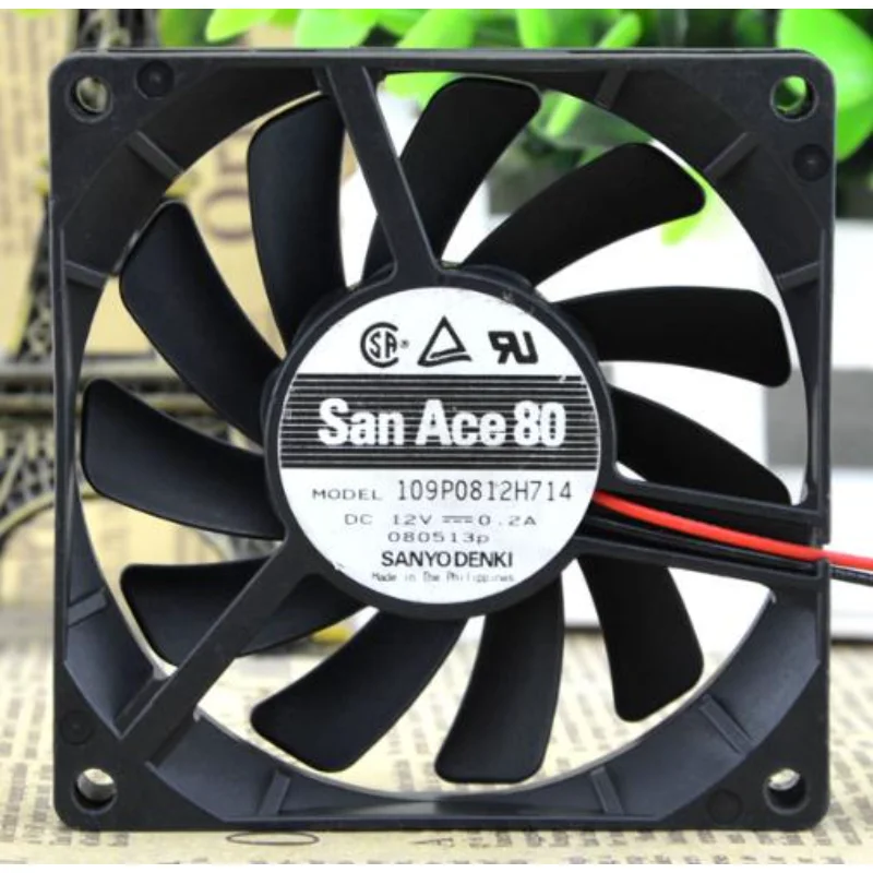 Новый вентилятор ЦП для SANYO 109P0812H714 8015 8 см 12 в а двухшариковый бесшумный охлаждающий вентилятор 80x80x15 мм
