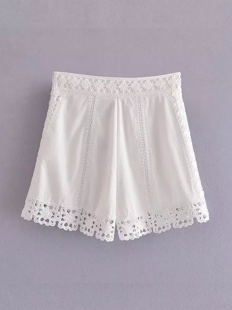 

Шорты женские вязаные с высокой талией, на молнии