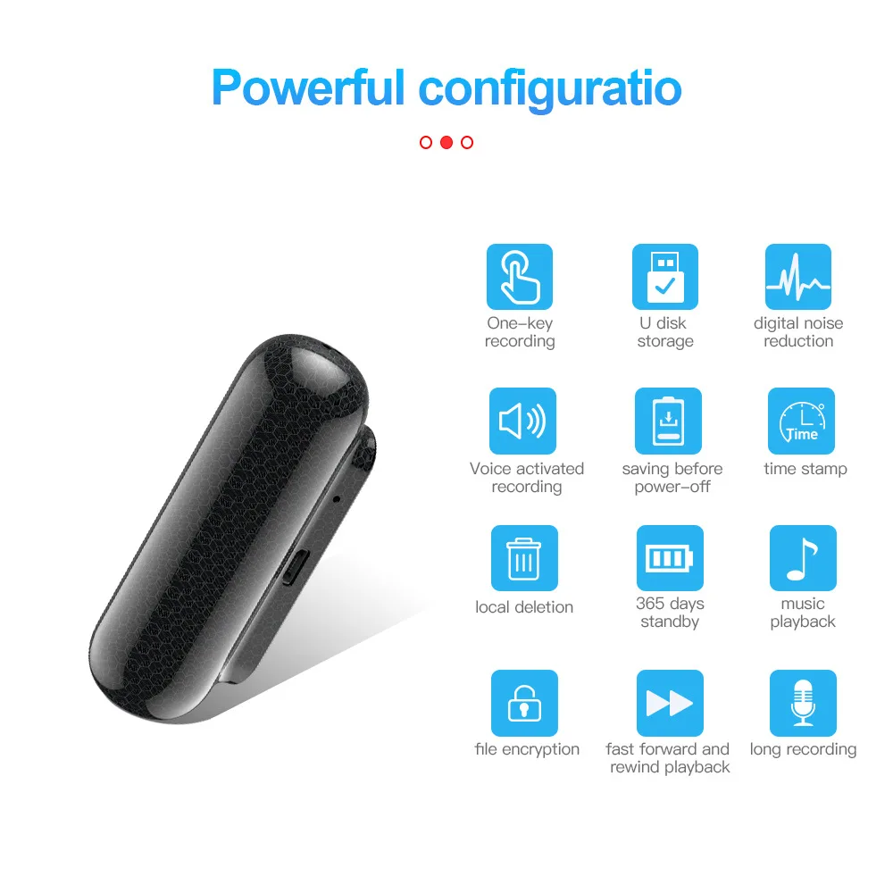 

NEW 32GB Mini Voice Activated Voice Recorder Device 3200mAh-500 Hours Battery Recording Portable Digital Recorder for Meetings