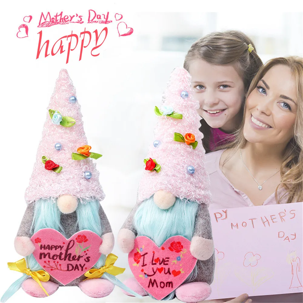 

Mother'S Day Gift Gnome Plush Dolls With Love Heart Dwarf Toy Doll For Mom Love Faceless Doll Flower Shape Goblin Dwarf 2022