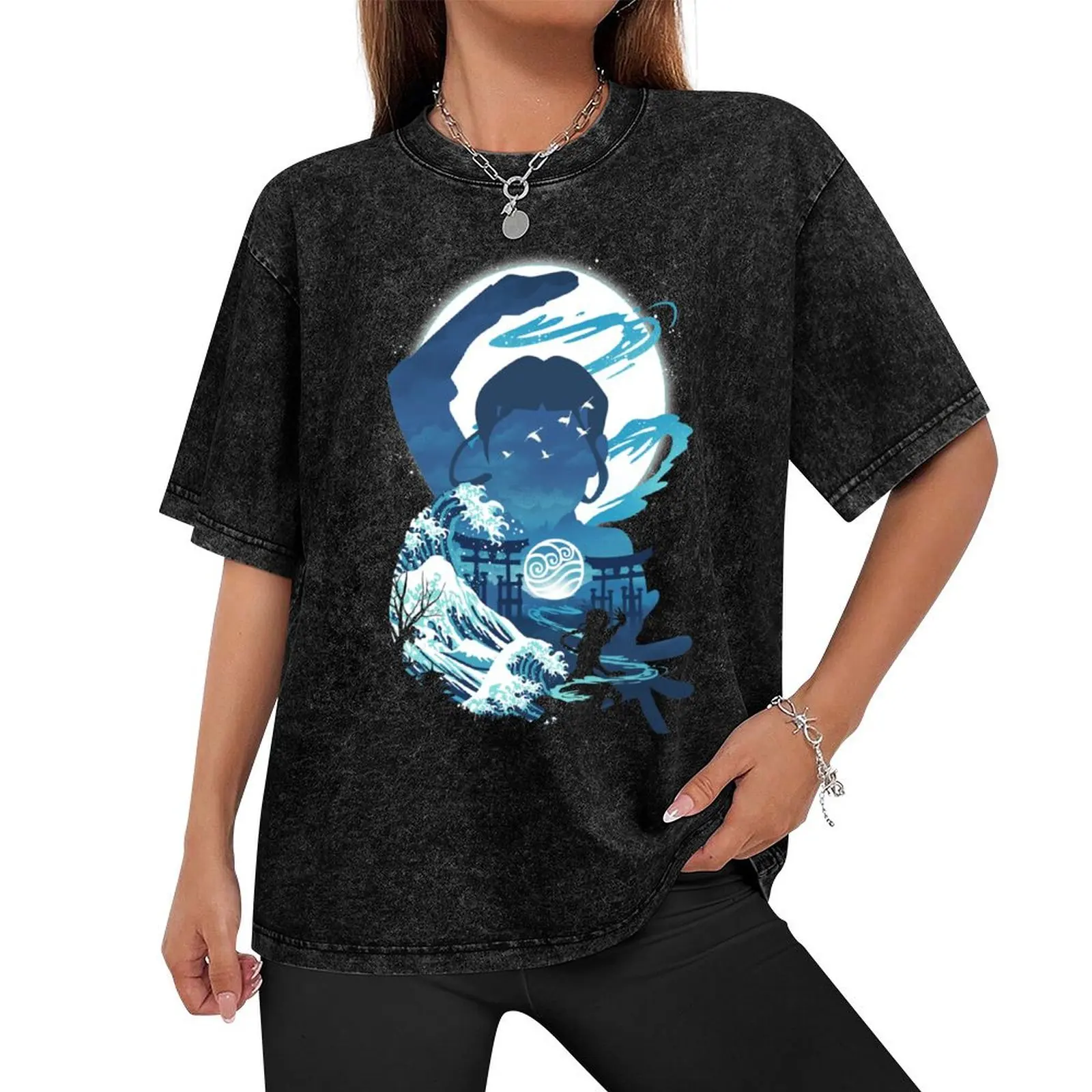 Мужская футболка Waterbender Landscape хлопок